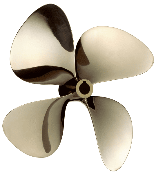 4 Blade Yacht Propeller 18D X 18P Shaft Drive LH