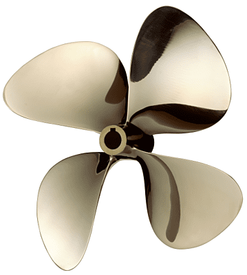 4 Blade Yacht Propeller 18D X 18P Shaft Drive RH